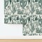 Toile Cactus Southwestern Horse Cowboy Custom Pre-pasted Wallpaper by Spoonflower Pre-Pasted Wallpaper 2FT Wide